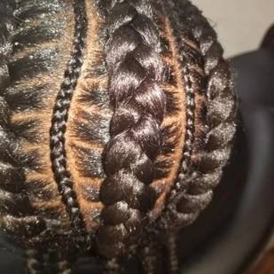 African woman with hair braided