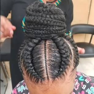 African woman with hair braided